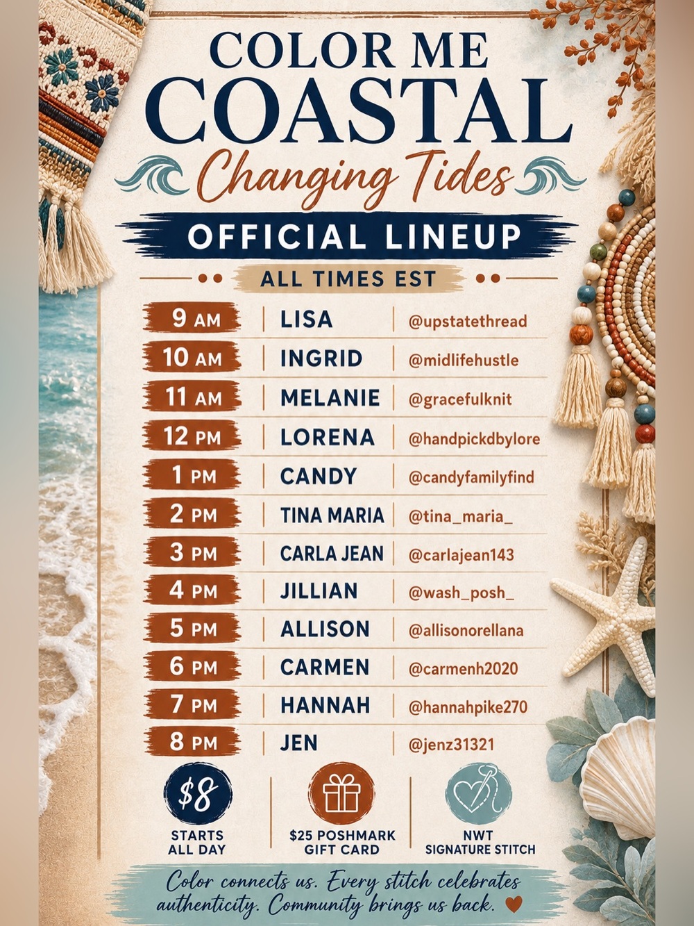 $8 Color Me Coastal Train | Changing Tides✨🌺☀️ - Picture 2 of 5